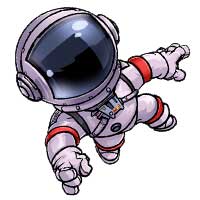 Срисовки космонавты - распечатать, скачать бесплатно