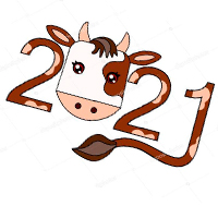 Срисовки новогодний бык 2021 - распечатать, скачать бесплатно