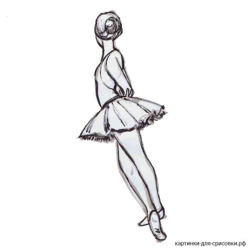 балерина в носочках - распечатать, скачать бесплатно
