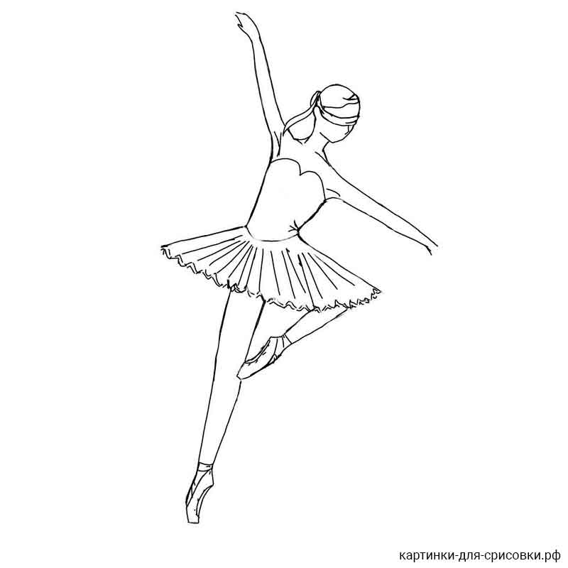балерина в повязке - распечатать, скачать бесплатно