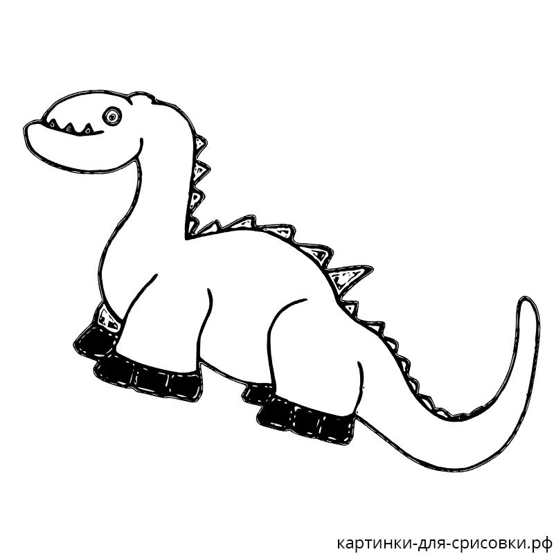 странный динозавр - распечатать, скачать бесплатно