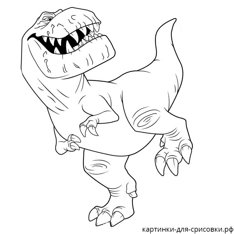 танцующий динозавр rex - распечатать, скачать бесплатно