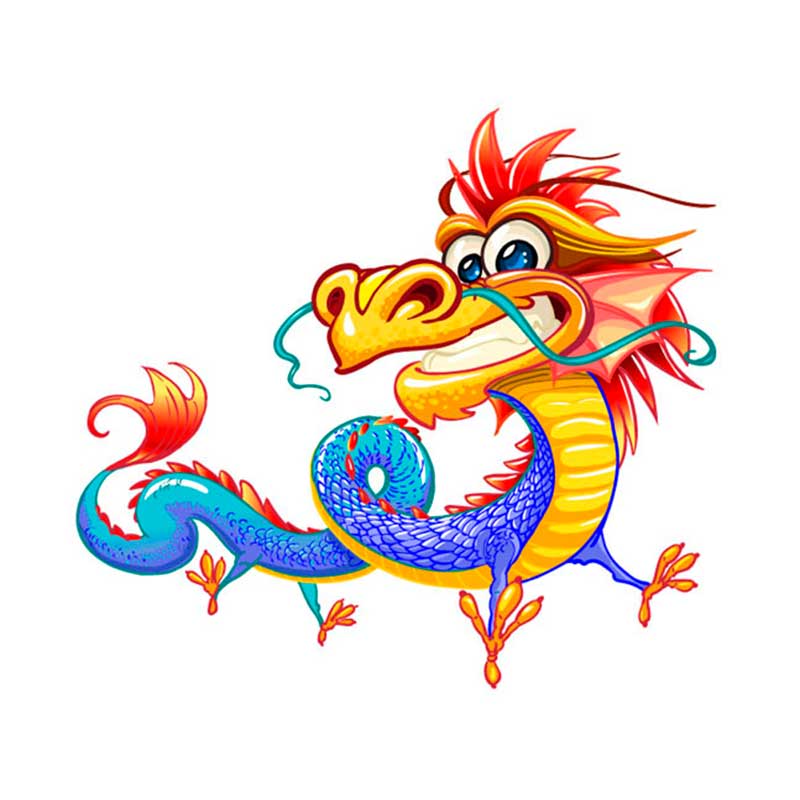 китайский золотой дракон - распечатать, скачать бесплатно