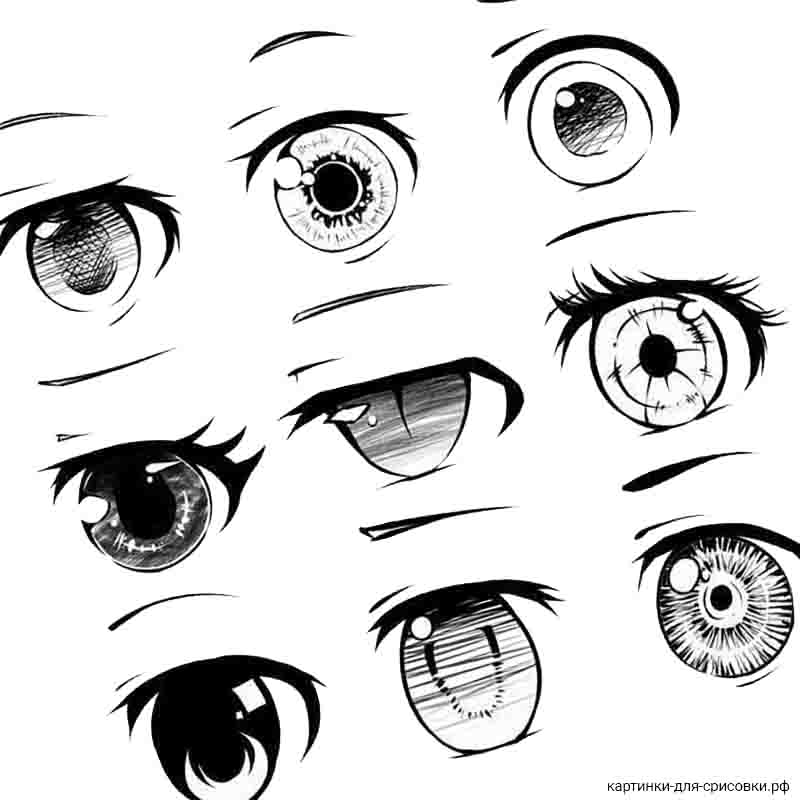 разные глаза аниме - распечатать, скачать бесплатно