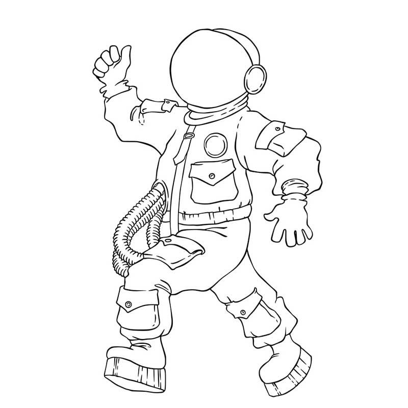 космонавт на тренировке - распечатать, скачать бесплатно