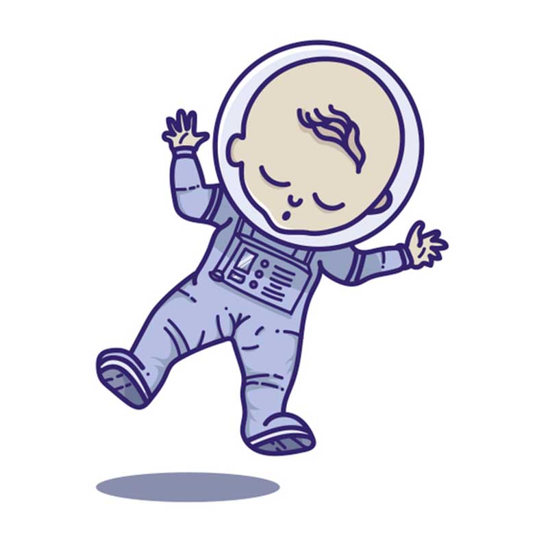 ребенок космонавт - распечатать, скачать бесплатно