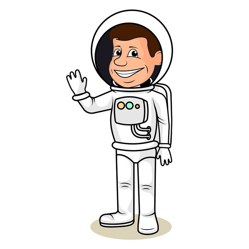 веселый космонавт - распечатать, скачать бесплатно
