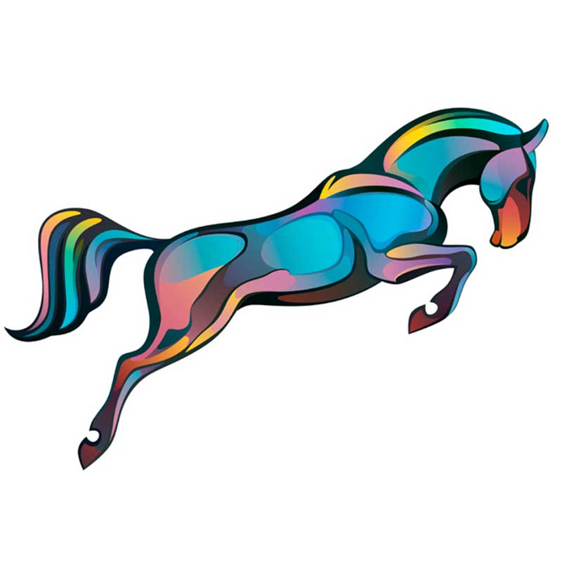 лошадь с переливами красок - распечатать, скачать бесплатно