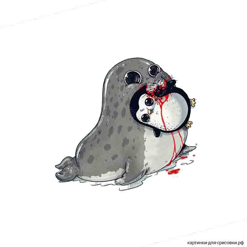 мимимишный тюлень - распечатать, скачать бесплатно