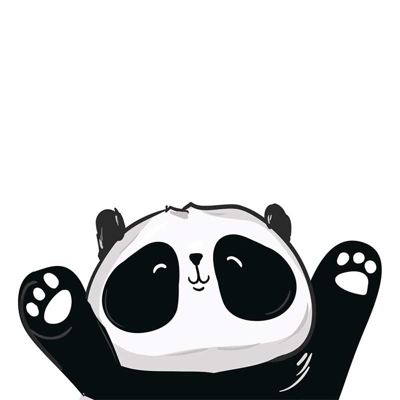 панда говорит привет - распечатать, скачать бесплатно