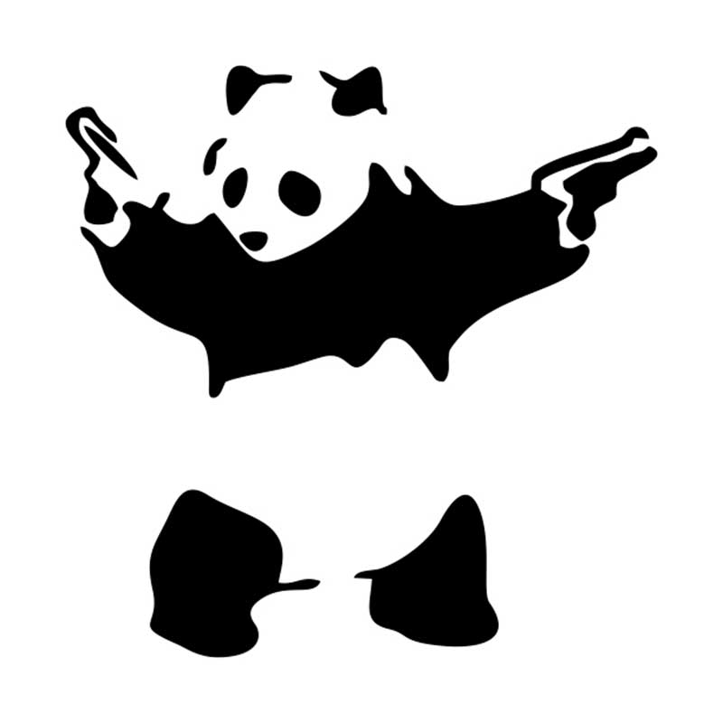 панда с оружием - распечатать, скачать бесплатно