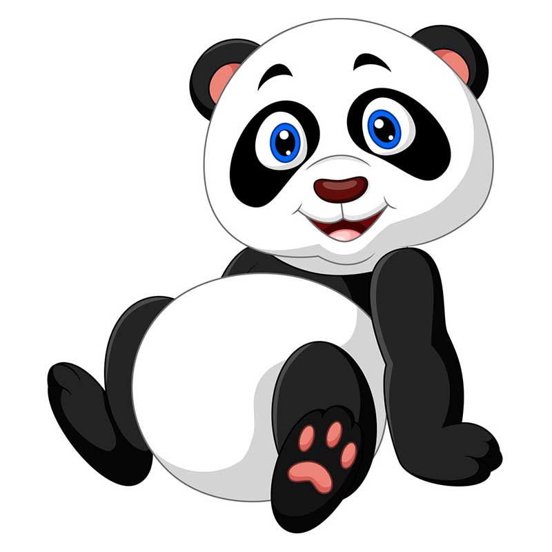 панда с синими глазами - распечатать, скачать бесплатно