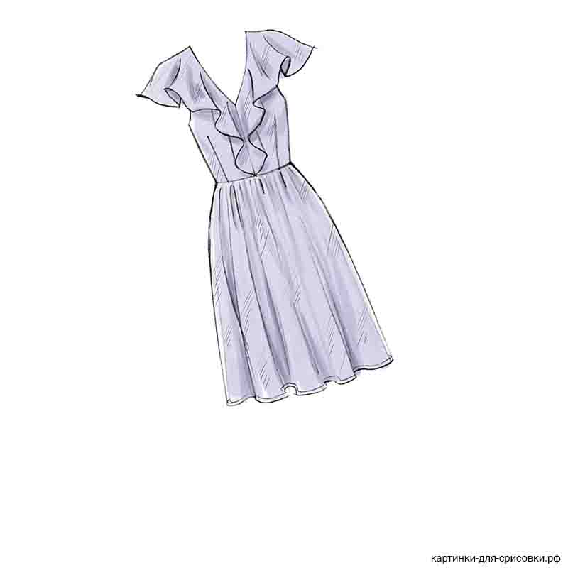 фиолетовое платье - распечатать, скачать бесплатно