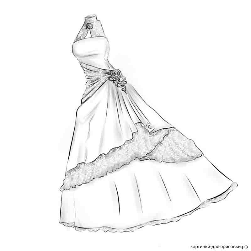 свадебное платье - распечатать, скачать бесплатно