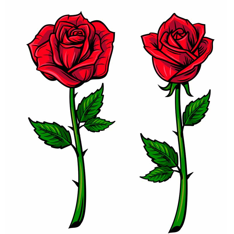 две одиноких розы - распечатать, скачать бесплатно